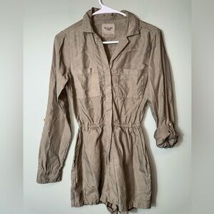 Abercrombie & Fitch Women’s Long‎ Sleeve Shorts Romper Olive Green Size XS